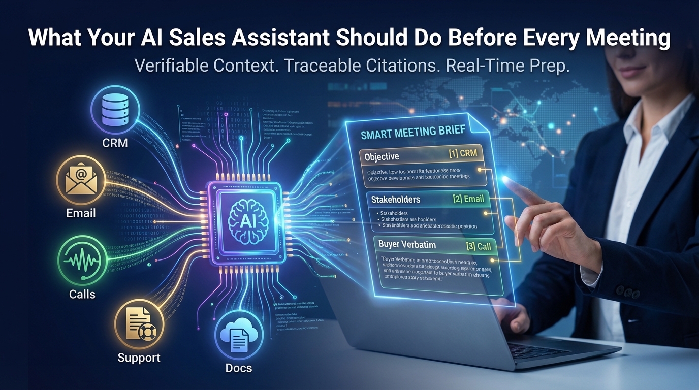 What Your AI Sales Assistant Should Do Before Every Meeting | AmpUp AI