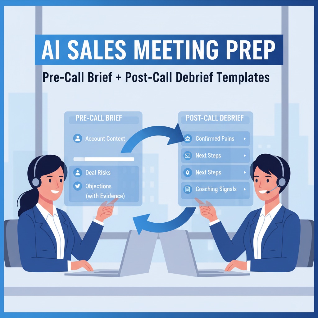 AI Sales Meeting Prep That Moves Deals: Pre-Call Brief + Post-Call Debrief Templates