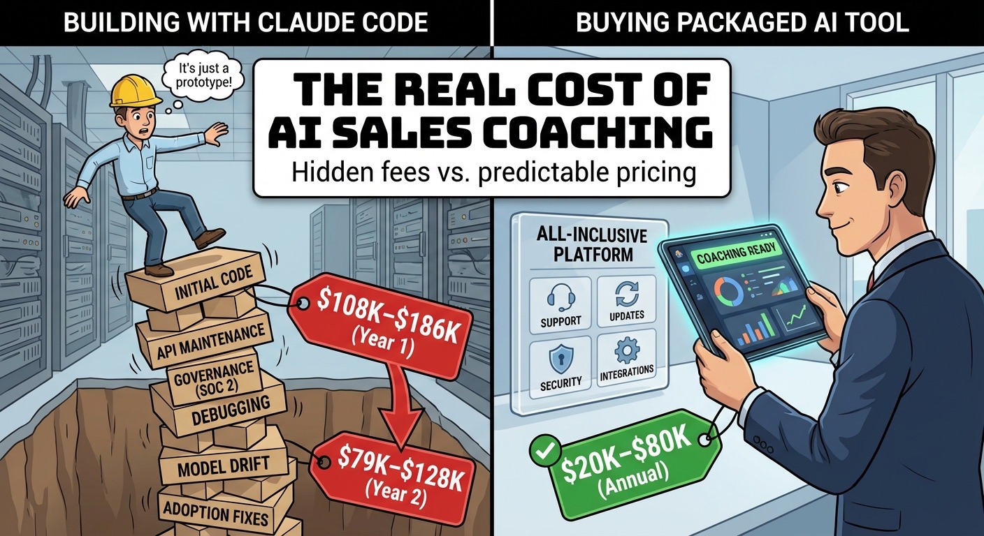 Build vs Buy AI Sales Coaching: The Real Cost of Claude Code | AmpUp
